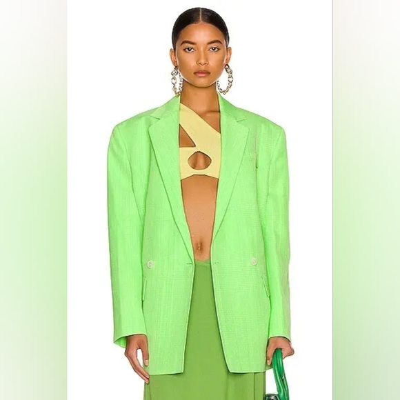 Jacquemus Jackets & Blazers - Jacquemus Le Splash Blazer XS Small EU 34 Green Oversized Relaxed